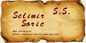 Selimir Šorić vizit kartica